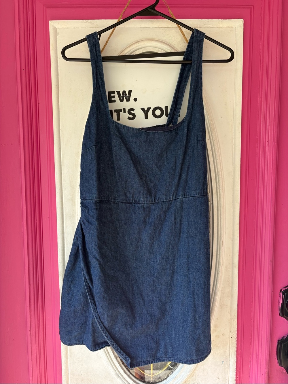 American Eagle Outfitters Dark Blue Denim Mini Dress romper